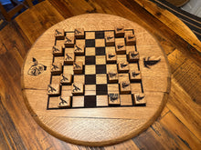 Load image into Gallery viewer, Chess Board Lasered Onto a Lazy Susan Barrel Lid
