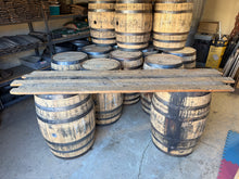 Load image into Gallery viewer, Authentic RUSTIC BARREL TABLE RENTAL SET Made from Georgia Barn Wood