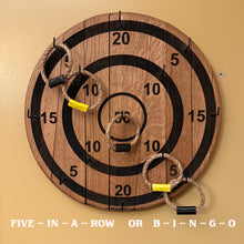 Load image into Gallery viewer, Ring Toss Game on Authentic Whiskey Barrel Lid
