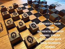 Load image into Gallery viewer, Chess Board Lasered Onto a Lazy Susan Barrel Lid