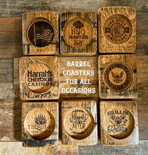 Load image into Gallery viewer, Barrel Coasters Made-to-Order - Any Design