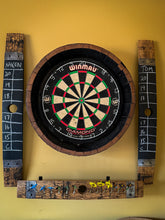 Load image into Gallery viewer, Dart Board Set made from Barrel Lid & Staves
