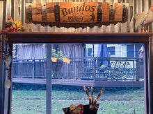 Load image into Gallery viewer, Basement & Man Cave Signs from MULTIPLE Full Length Barrel Staves