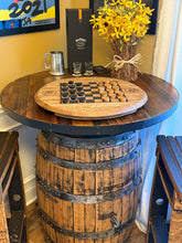 Load image into Gallery viewer, Chess Board Lasered Onto a Lazy Susan Barrel Lid