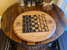 Load image into Gallery viewer, Chess Board Lasered Onto a Lazy Susan Barrel Lid