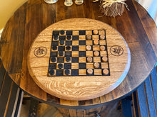 Load image into Gallery viewer, Chess Board Lasered Onto a Lazy Susan Barrel Lid