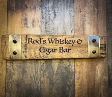 Load image into Gallery viewer, Bourbon Signs made from Barrel Staves
