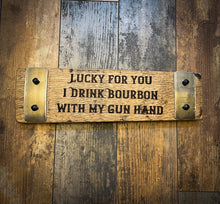 Load image into Gallery viewer, Bourbon Signs made from Barrel Staves
