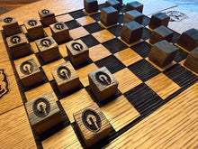 Load image into Gallery viewer, Chess Board Lasered Onto a Lazy Susan Barrel Lid