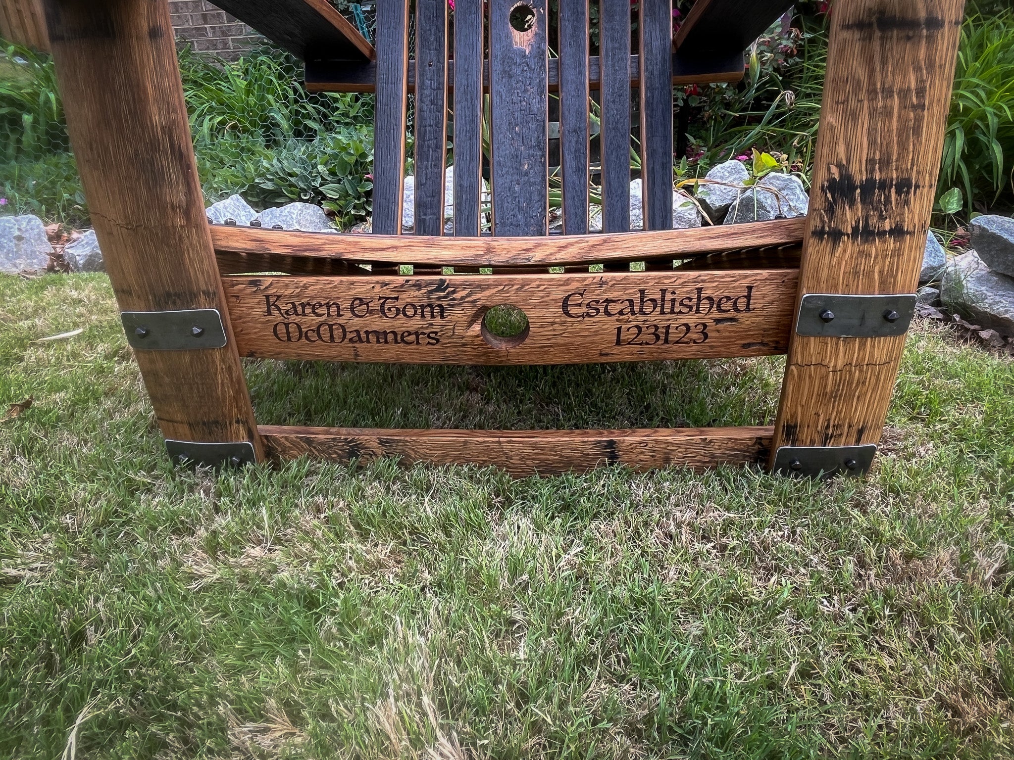 Adirondack Chairs Made From Barrel Staves & Blacksmith Bolts