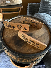 Load image into Gallery viewer, Bar & Table Top Signs made from Barrel Staves