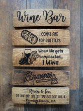 Load image into Gallery viewer, Bar & Table Top Signs made from Barrel Staves