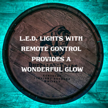 Load image into Gallery viewer, Barrel Table made from Barrel Top & Two Hoops