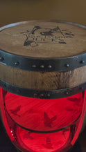 Load and play video in Gallery viewer, Bourbon Barrel Cabinets - Hand Made by Tom & Karen