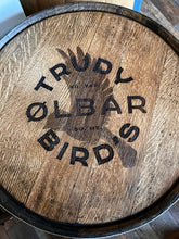 Load image into Gallery viewer, Table made from Barrel Top & Two Hoops