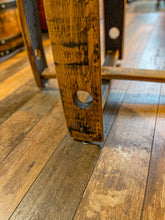 Load image into Gallery viewer, Table made from Barrel Top & Two Hoops
