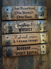 Load image into Gallery viewer, Bourbon Signs made from Barrel Staves