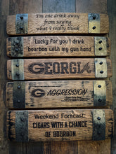 Load image into Gallery viewer, Bourbon Signs made from Barrel Staves