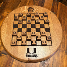 Load image into Gallery viewer, Chess Board Lasered Onto a Lazy Susan Barrel Lid
