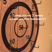 Load image into Gallery viewer, Ring Toss Game on Authentic Whiskey Barrel Lid
