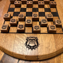 Load image into Gallery viewer, Chess Board Lasered Onto a Lazy Susan Barrel Lid
