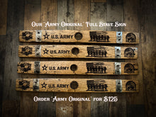 Load image into Gallery viewer, Military Signs from Full Length Barrel Staves
