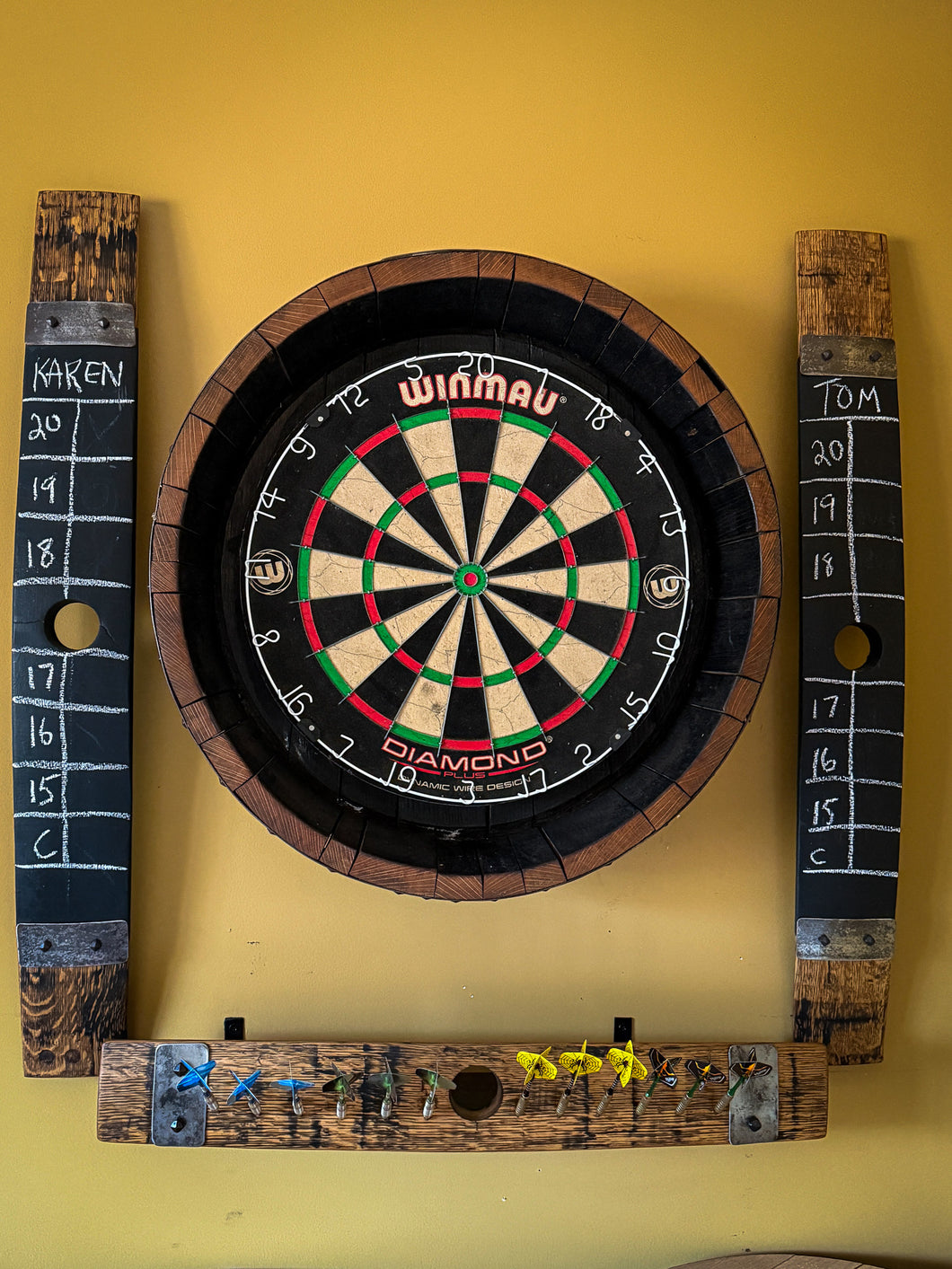 Dart Board from Authentic Bourbon Barrels