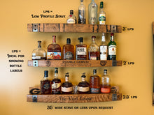 Load image into Gallery viewer, Floating Liquor Racks from Barrel Staves
