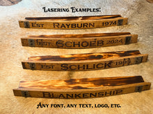 Load image into Gallery viewer, Floating Liquor Racks from Barrel Staves
