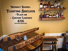 Load image into Gallery viewer, Floating Liquor Racks from Barrel Staves
