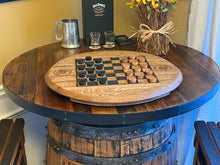 Load image into Gallery viewer, Chess Board Lasered Onto a Lazy Susan Barrel Lid
