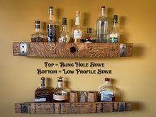 Load image into Gallery viewer, Floating Liquor Racks from Barrel Staves
