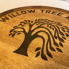 Load image into Gallery viewer, Barrel Table made from Barrel Top &amp; Two Hoops
