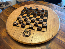 Load image into Gallery viewer, Chess Board Lasered Onto a Lazy Susan Barrel Lid
