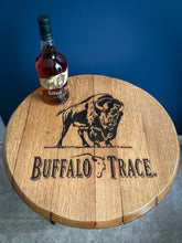 Load image into Gallery viewer, Barrel Lid Table with Modern Iron Legs
