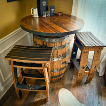 Load image into Gallery viewer, Bar Stools Made from Barrel Staves
