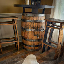 Load image into Gallery viewer, Bar Stools Made from Barrel Staves
