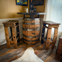 Load image into Gallery viewer, Bar Stools Made from Barrel Staves
