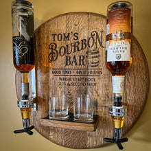 Load image into Gallery viewer, Liquor Dispenser (Wall-mounted) made from Barrel Lid
