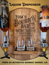 Load image into Gallery viewer, Liquor Dispenser (Wall-mounted) made from Barrel Lid
