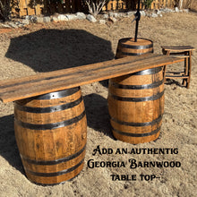 Load image into Gallery viewer, Two Barrel &amp; Authentic Barn Wood Table Top Rental SET
