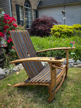 Load image into Gallery viewer, Adirondack Chairs Made From Barrel Staves &amp; Blacksmith Bolts
