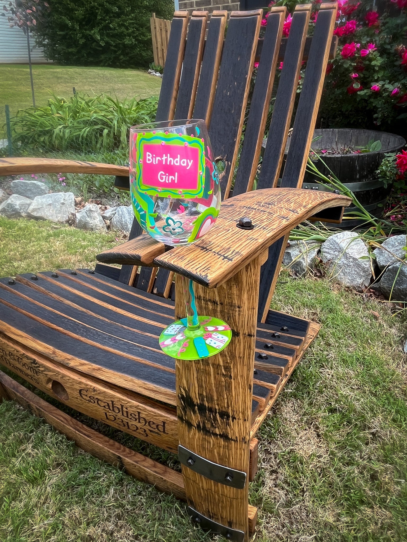 Adirondack Chairs Made From Barrel Staves & Blacksmith Bolts