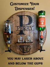 Load image into Gallery viewer, Liquor Dispenser (Wall-mounted) made from Barrel Lid
