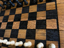 Load image into Gallery viewer, Chess Board Lasered Onto a Lazy Susan Barrel Lid
