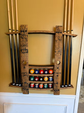 Load image into Gallery viewer, Billiards Rack Made From Barrel Staves

