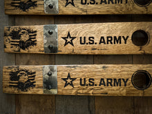 Load image into Gallery viewer, Military Signs from Full Length Barrel Staves
