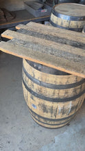 Load and play video in Gallery viewer, Authentic RUSTIC BARREL TABLE RENTAL SET Made from Georgia Barn Wood
