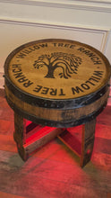 Load and play video in Gallery viewer, Barrel Table made from Barrel Top &amp; Two Hoops
