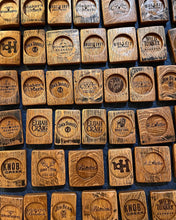 Load image into Gallery viewer, Bourbon Barrel Coasters with Lasering
